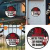 Halloween No Trespassing Wooden Hanging Sign Bloody Horror Front Door Plaque Decoration For Home Office Classroom Decors P9YB