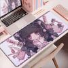Large Rubber Gaming Rug Girls Kawaii Anime Girls 90x40 Mouse Pads Pink HD Printing Computer Keyboard Mats Washable Jirai Kei Rug