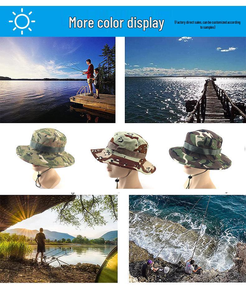 Unisex Outdoor Sun Protection Bucket Hat: Camouflage, Mountaineering & Fishing Styles