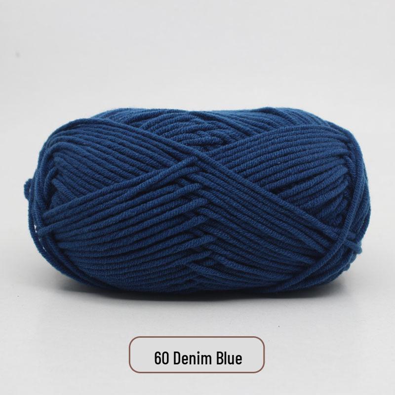 5-Strand Milk Cotton Yarn Scarf & Hand-Knitted Hat Yarn - Baby Soft, Medium Thickness, Free Shipping
