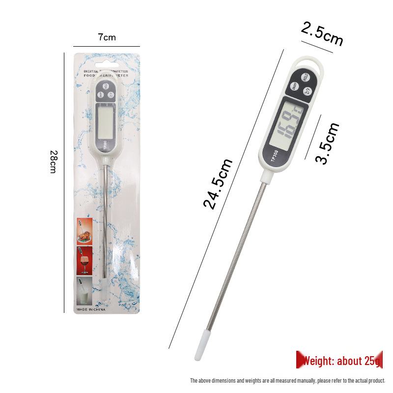 Digital Kitchen Meat Thermometer with Stainless Steel Probe - Ideal for Baking, BBQ, Baby Milk, and More.