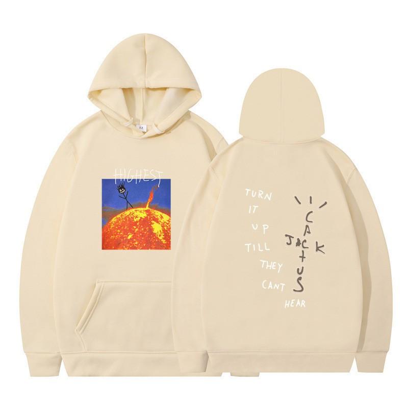 Travis Scott HITR Sun Hoodie Womens Oversized Sweatshirt Festival Streetwear