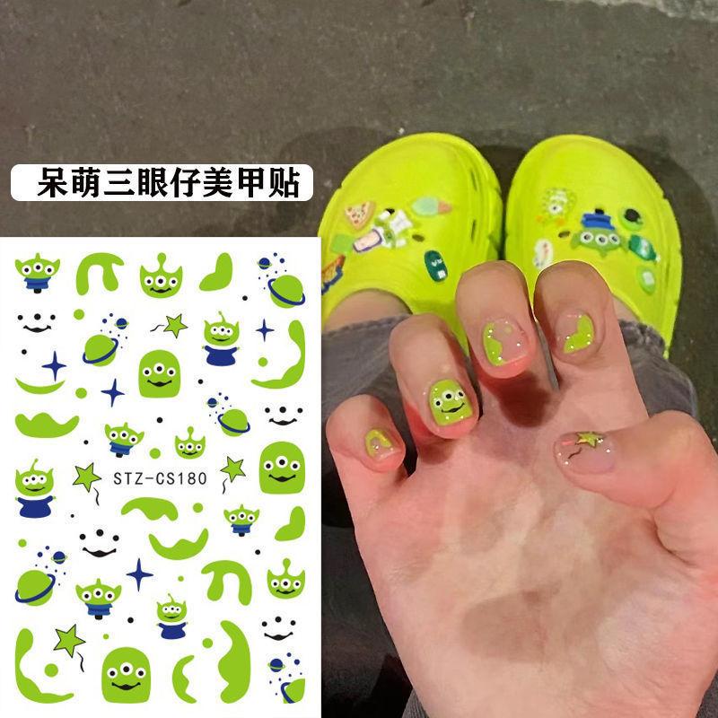 Nail Art Stickers, Cartoon Cute Pet Kitten Cat Expression Cat Paw Adhesive Nail Stickers