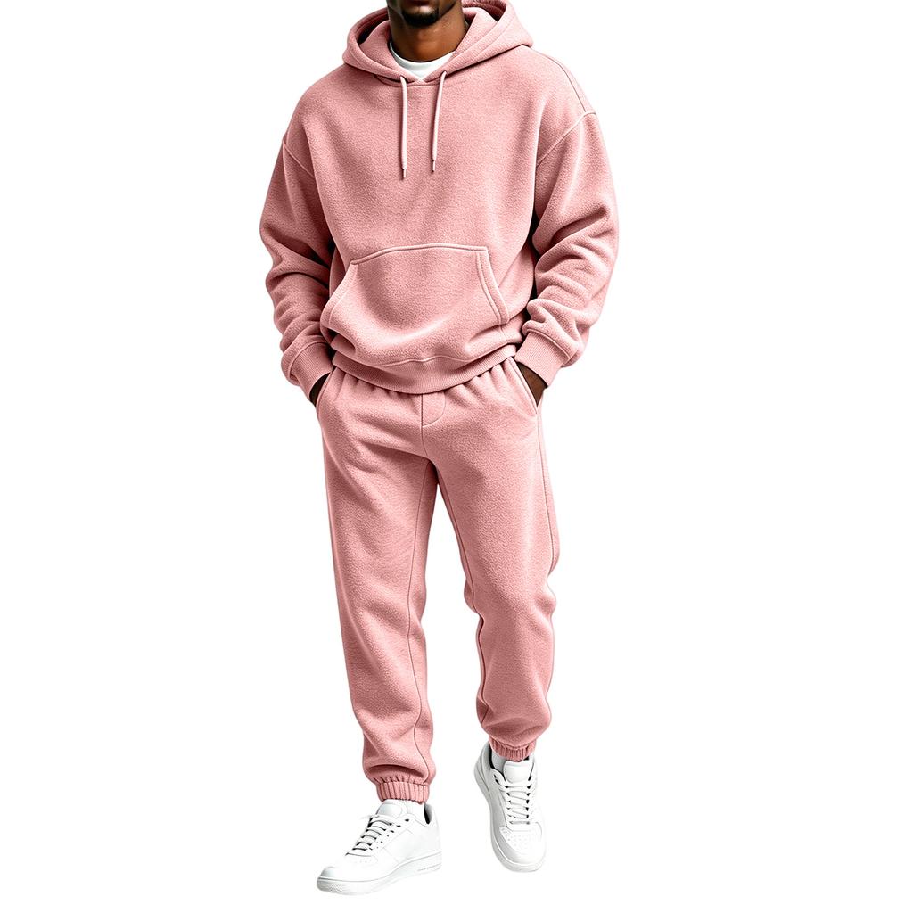 Herren Kapuzenpullover Sweatshirt Jogginghose Zweiteiliges Set