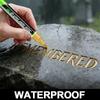 Marcador de lápida Pluma de retoque para piedra para restaurar inscripciones descoloridas en lápidas Impermeable Cobertura fuerte para letras de lápidas