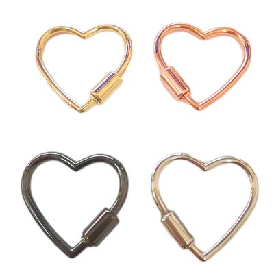 2 Stück Schlichtes Metall Herzförmiges Öffnungs Schlüsselanhänger Handtaschenriemen Hundekette Schnalle Taschen Lanyards Clip Haken DIY Zubehör