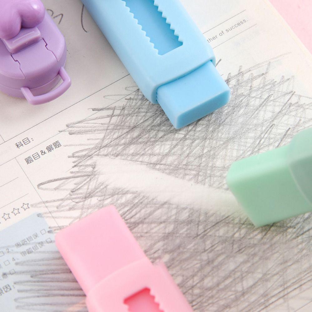 Creative Push-pull Eraser Portable Pencil Rubber Stationery Supply Push Pull Rubber Students