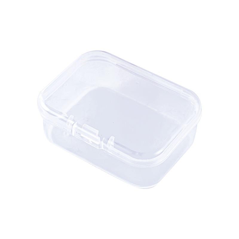 10pcs Plastic Transparent Small Box With Lid Rectangular Earplugs Jewelry Earrings Storage Stud Earrings Box Parts Box