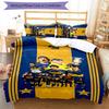 3-teiliges Bettwäscheset mit Muster von Club Atlético Boca Juniors Bettbezug-Set enthält Bettbezug & Kissenbezüge, perfekte Ganzjahres-Schlafzimmerdekoration & Geschenk