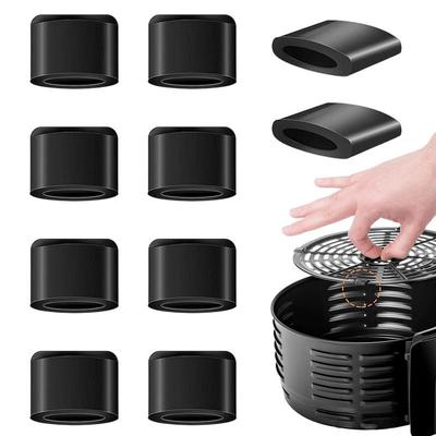 10 ks/sada Gumové nárazníky pro horkovzdušnou fritézu Žáruvzdorné Náhradní ochranné kryty pro horkovzdušnou fritézu Silikonové gumové nožičky Díly