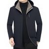2025 Men's Winter Hooded Casual Jacket: Detachable Liner, Thick Warm, Windproof