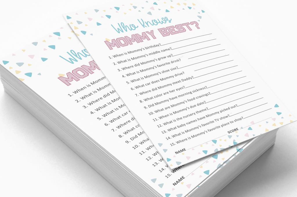 Inkdotpot Gender Reveal Baby Shower Game Set Of 50 BabyA  AlphabetA  ABCA  Game Ita    s A Boy Ita    s A Girl Party