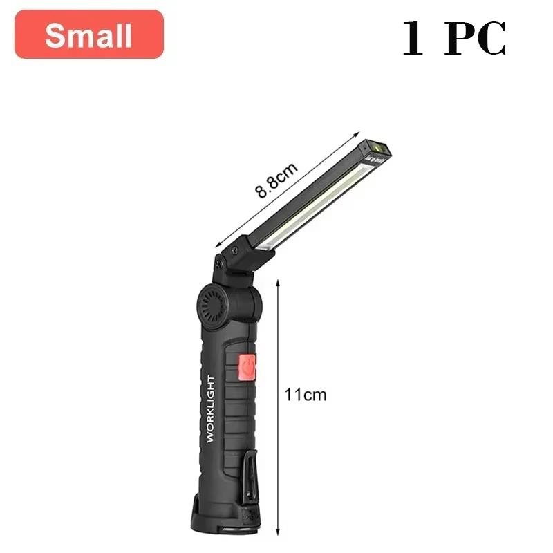 Rechargeable Portable Work Light W/360° Rotation,Magnetic Base,Hooks,IPX5,Adjustable Brightness,Camping,Fishing,Reading,Outdoor