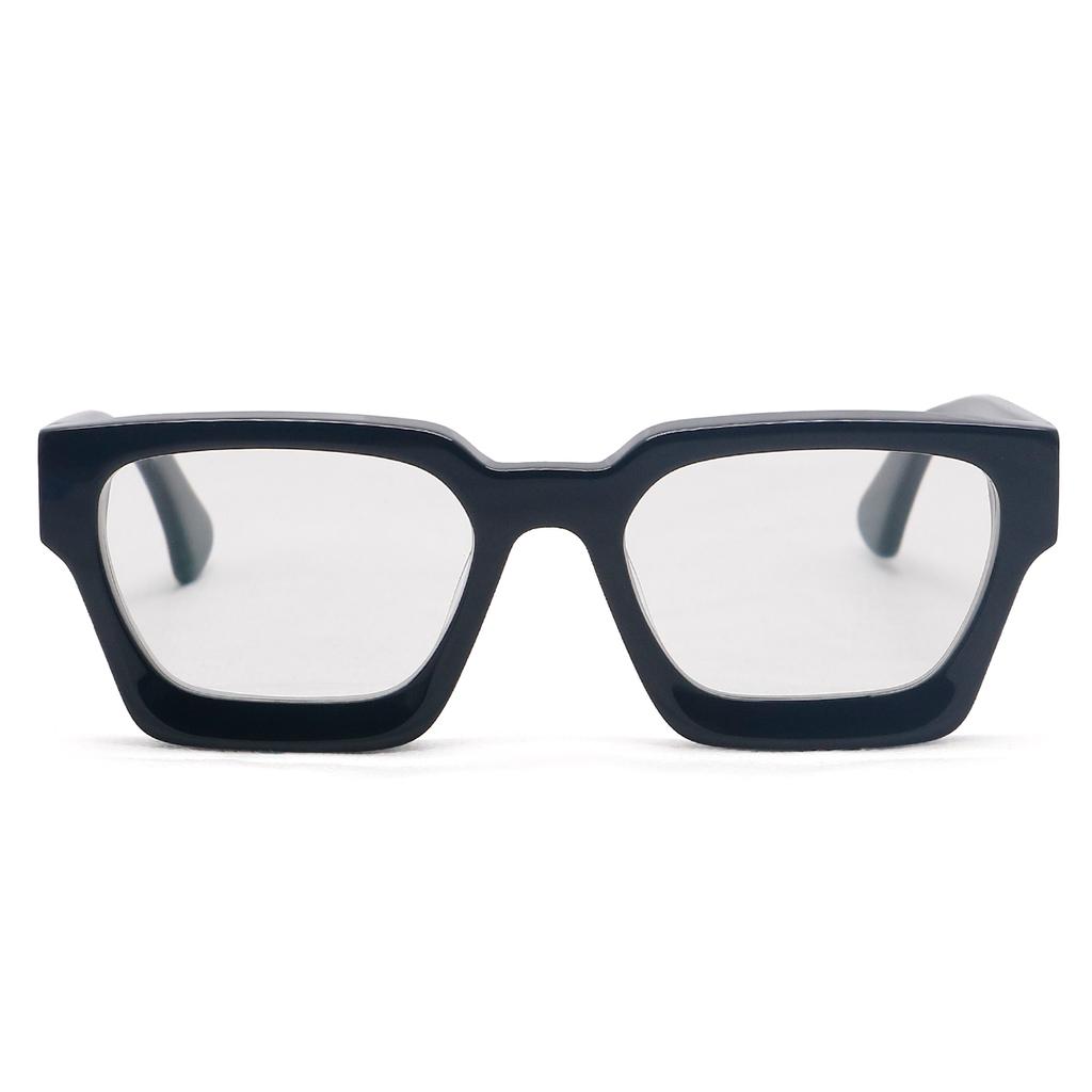 Luxury Vintage Black Square Oversize Sunglasses Acetate Polarized Custom Logo Thick Sun Glasses for Men Women Transparent