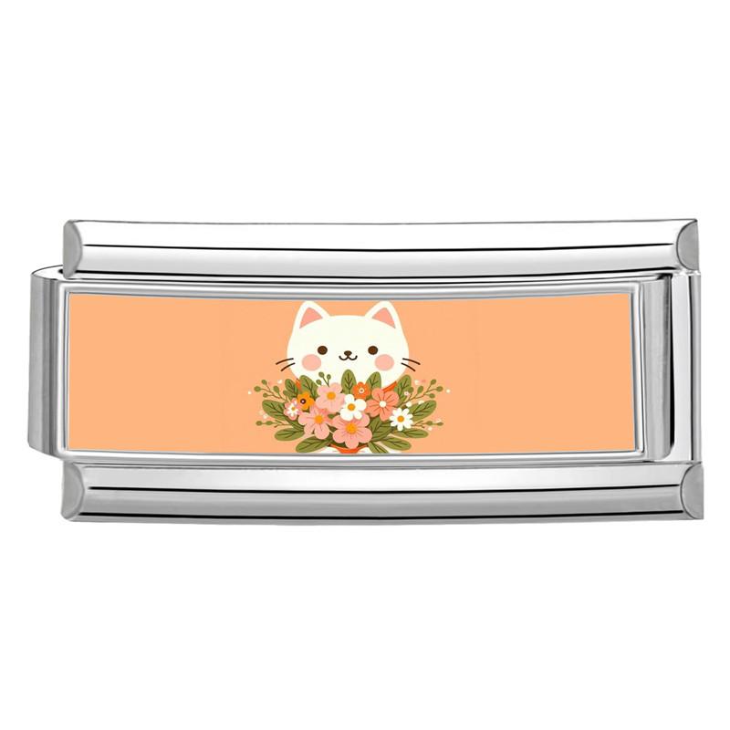 New Women's Gift Cute Rabbit Cat Dogs Italian Charms Links Beads Fit 9mm Stainless Steel Modular Modular Bracelet Jewelry