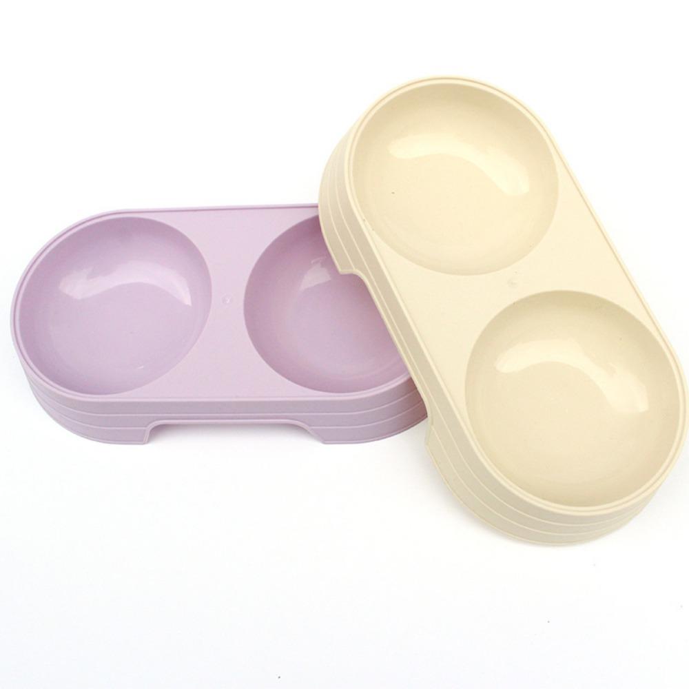 Pet Accessories Candy Color Cat Drinking Bowl Cat Feeding Bowl Dog Food Tray Cat Double Bowl