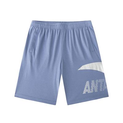 Knitted Straight Leg Comfortable Elastic Waist Casual Shorts Men Shorts Sky-Blue 952428308-4