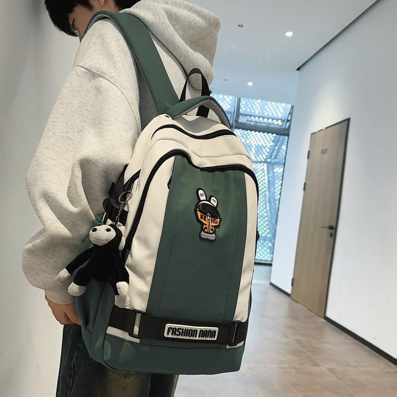 Fashion new fashion bag trendy cool cartoon couple casual backpack street versatile college student schoolbag
