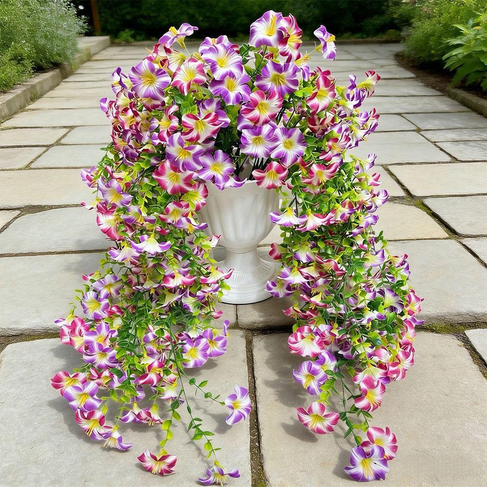 Accessoires Plante Grimpante Belle de Jour Réaliste Guirlande de Plantes Multicolore Ornement à Suspendre au Mur