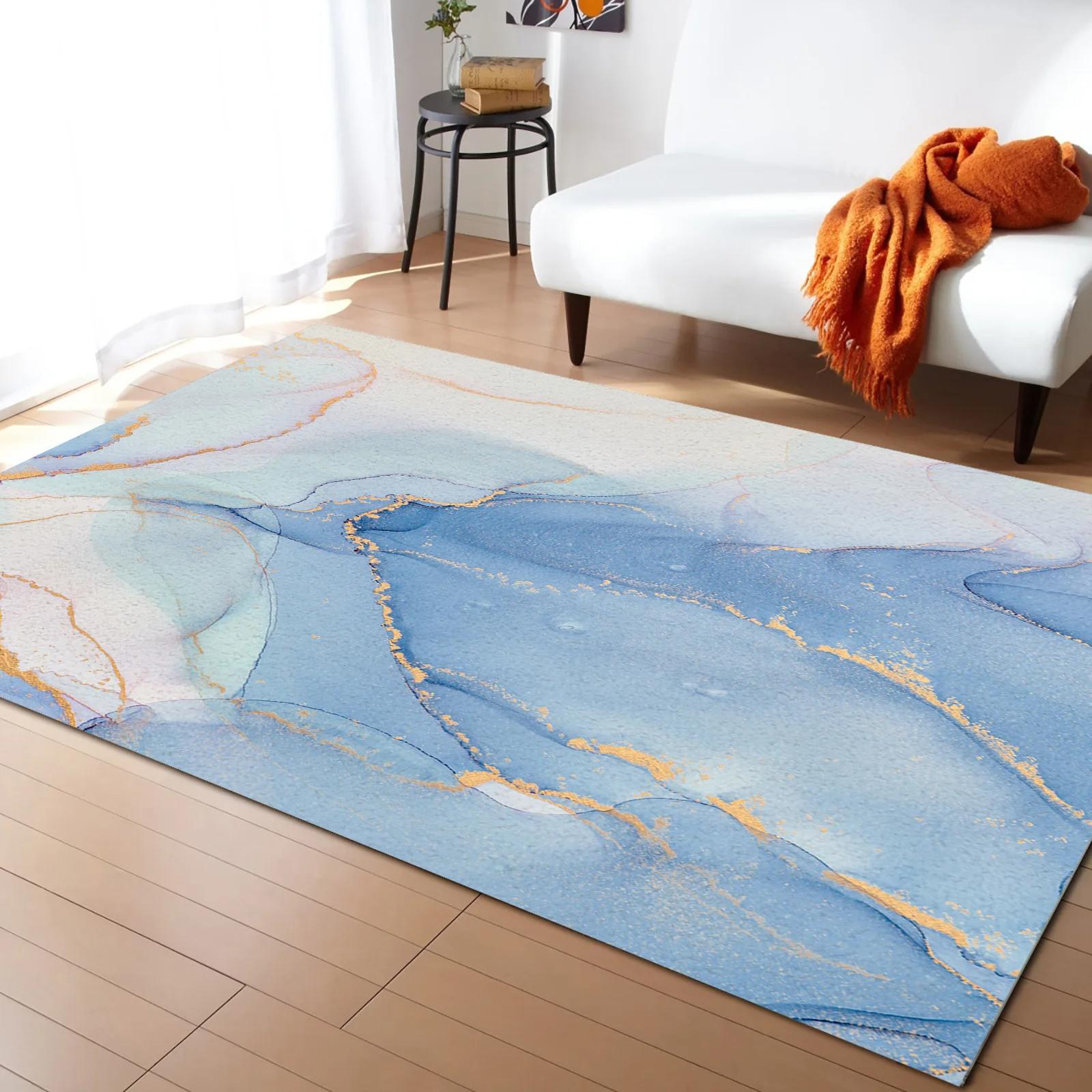 

Marble Carpet Abstract Geometric Living Room Floor Mat for Girls Children s Bedroom Bedside Decor Anti-Slip Kitchen Bathroom Rug 40x60cm
