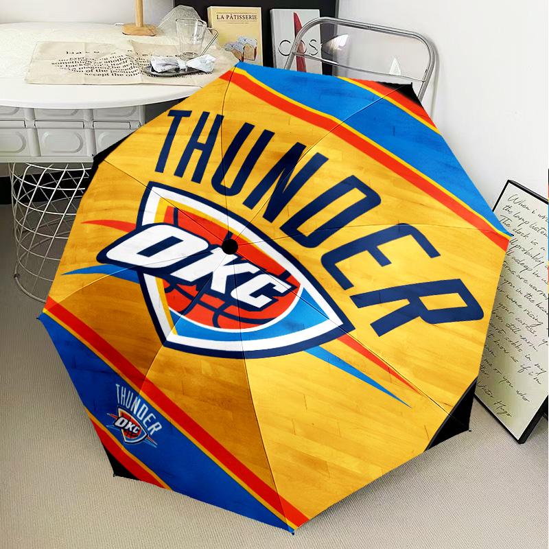 Thunder OKC Basketball Umbrella Folding umbrella, automatic umbrella 8-Frame for Travel, camping Use Gift for Halloween Christmas