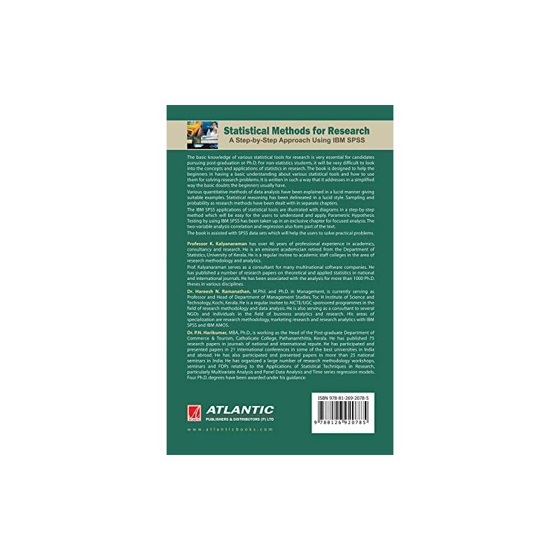 Statistical Methods For Research: A Step By Step Approach Using Ibm Spss