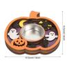 Porte-bougie d'Halloween en bois Bougeoir créatif Ornement pour dîners et réunions décontractées