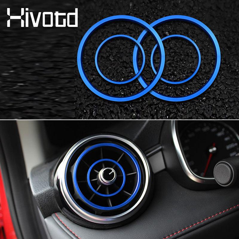 For MG ZS Car Accessories -2017 Auto Air Conditioning Outlet Cover Sticker Stainless Steel Vent Interior Decoration Stylings