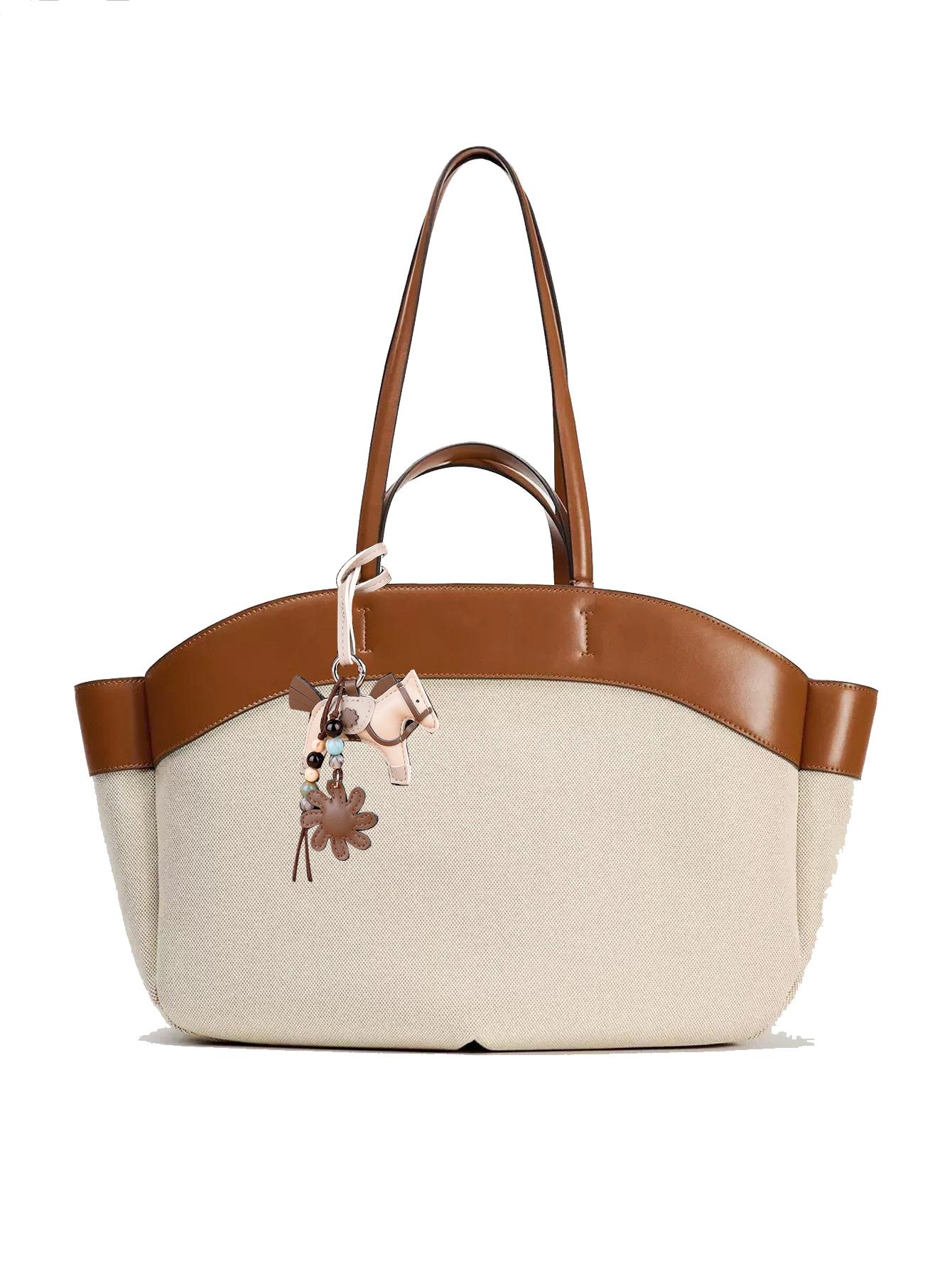 

Foreign Trade Fashion Beautiful Canvas Satchels Bag New Mommy Bag Large Capacity Commuter Hand Bill Shoulder Casual Tote Package коричневий