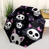 1 pièce Parapluie Automatique Ouverture/Fermeture Chat Crâne avec Protection Anti-Vent, Design Fonctionnel, Toile Robuste à 8 Baleines, Baleines Durables, 034