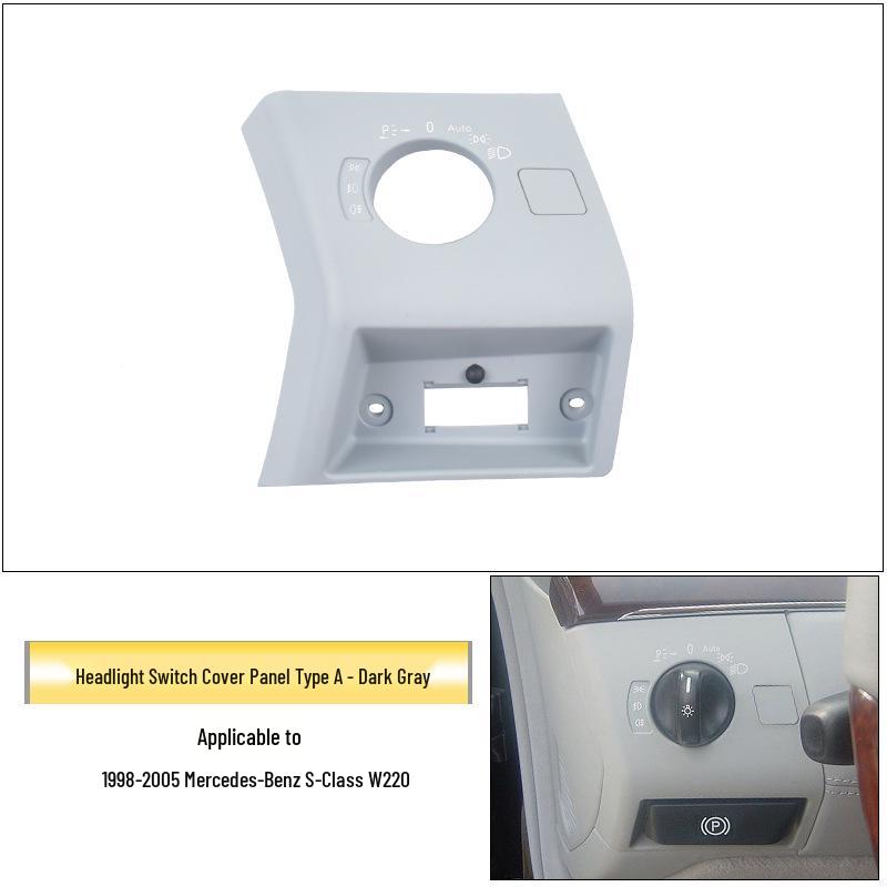 Acabamento da Tampa do Botão do Interruptor do Farol do Mercedes-Benz Classe S W220