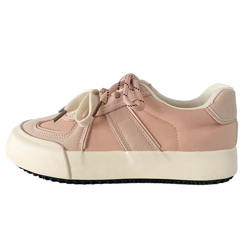 

6632 latex insoles thick-soled German training shoes women s ugly cute bread shoes 2025 new round head spring board shoes little white shoes 35