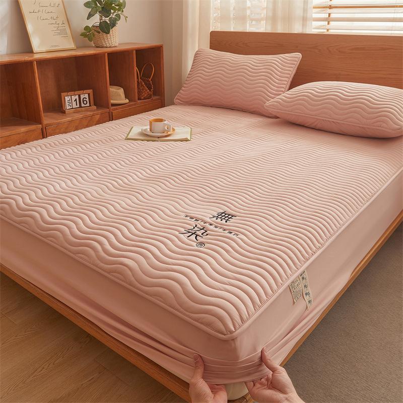 Mattress Class A cotton, soybean fiber padded mattress, mattress cover washed cotton Simmons mattress protective cover three-piece set