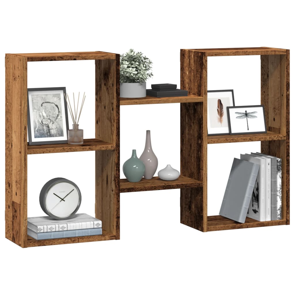 Wall Shelf Vintage Wood Look 96 x 18 x 60 cm Engineered Wood