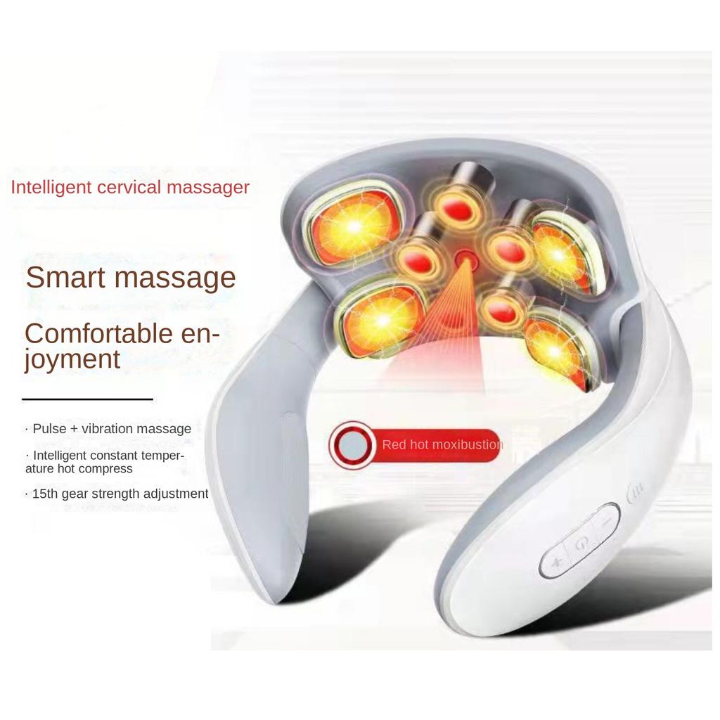 Cervical Massager Home Intelligent Relaxation Muscle Relieving Pain Hot Compression Neck Shoulder Neck Cervical Vertebral Instrument