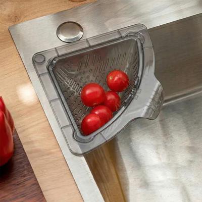 Panier Égouttoir Magnétique Triangulaire Panier d'Égouttage Triangulaire Collecteur de Déchets pour Évier de Cuisine Coin d'Évier