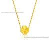 Golden Heart 999 Gold Pendant Necklace - Perfect Qixi Valentine's Day Gift for Her