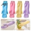 Thickened Velvet Cleaning Gloves Fleece Lined Dishwashing for Housework, Waterproof PVC Rubber Gloves, Anti-slip Heavy Duty Grip Warm Lining
