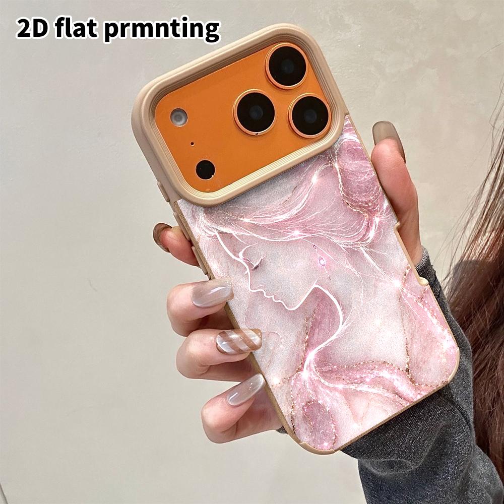 Phone Case: 2D flat lambskin suitable for iPhone 18, 17, 16, 15, 14, 13Pro protective case, elegant princess, Christmas and Halloween gifts