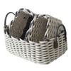 Sturdy Cotton Rope Basket with Handles Practical Woven Storage Holder Baskets For Organizing Clothes Towels And More