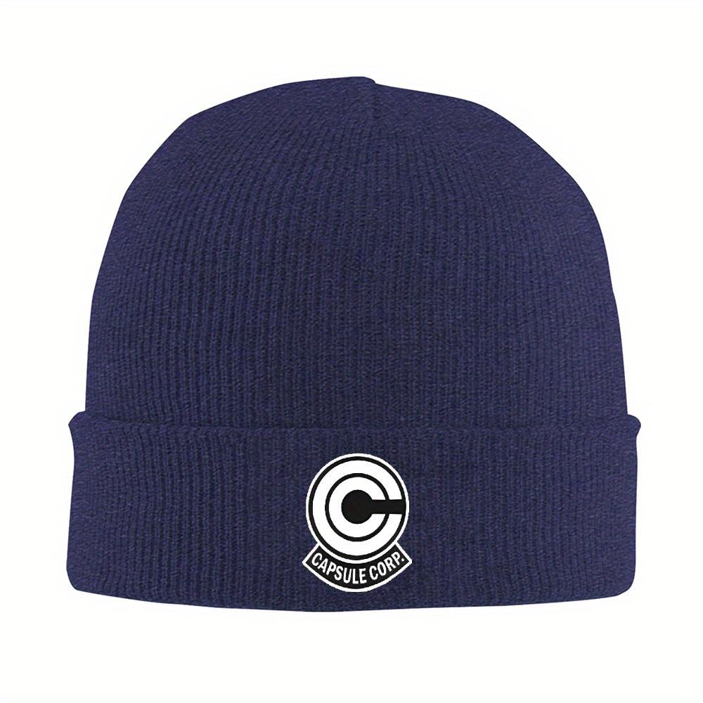 pc Black Capsule Corp Logo Beanie Hats Funny Caps FeUnisex Unisex Hippie Knitted Hat Spring Custom Elastic Beanie Hat