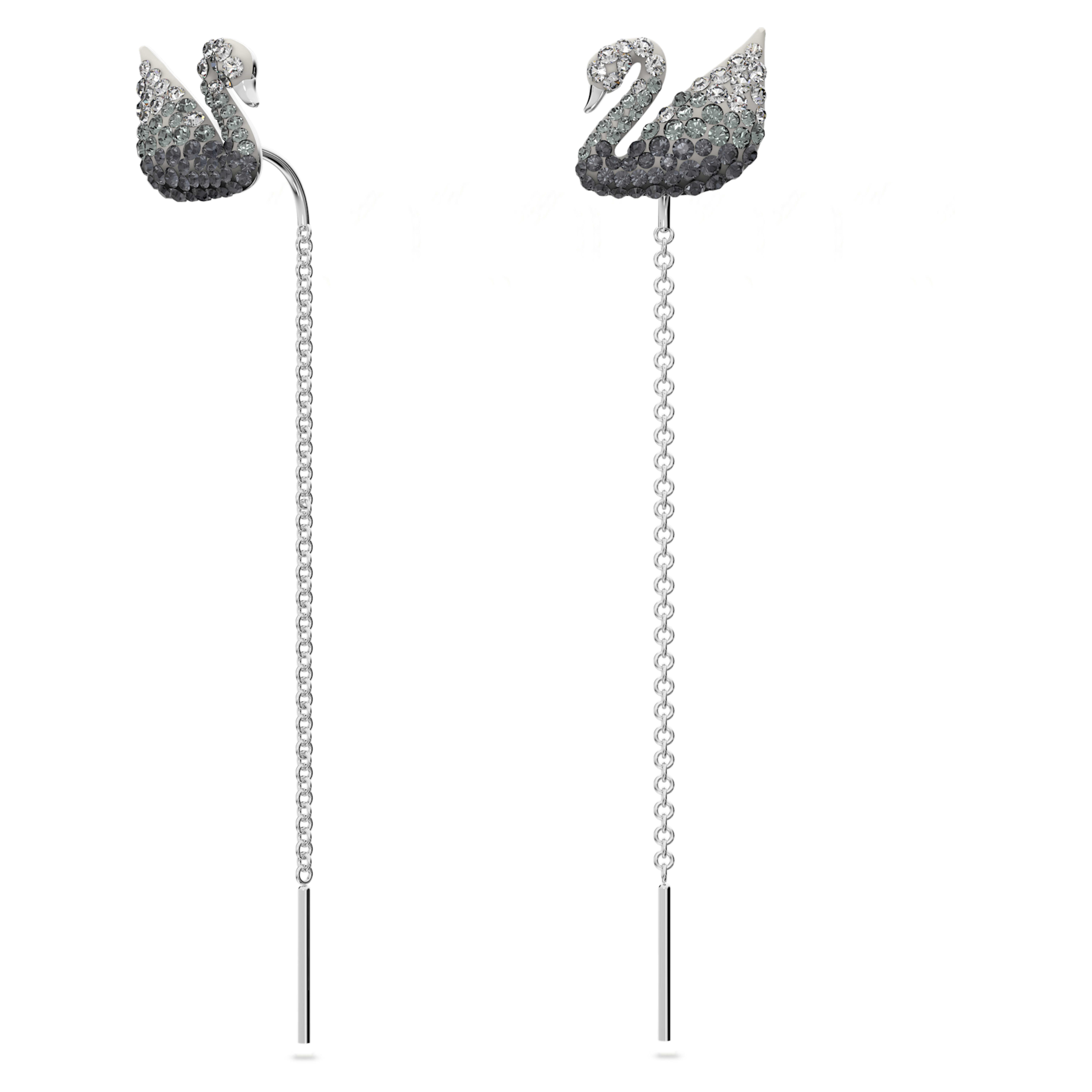 Swarovski Swan Teardrop Grey Earrings 5614117