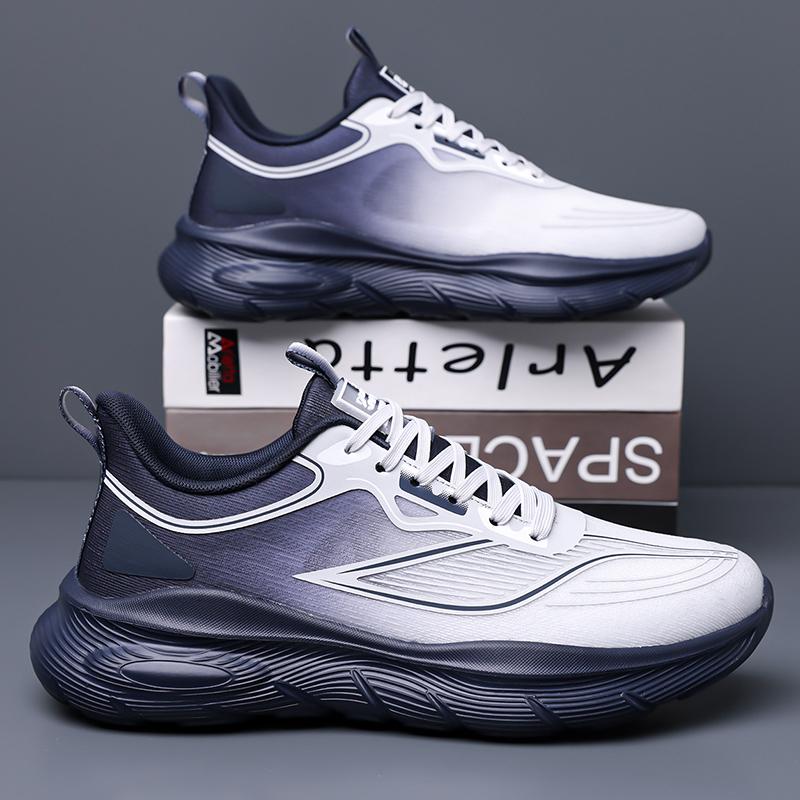 Mens Running Shoes Summer Outdoor Mesh Breathe Flat Sneakers Lightweight Wear-resistant Comfortable Casual Tennis Shoes for Man