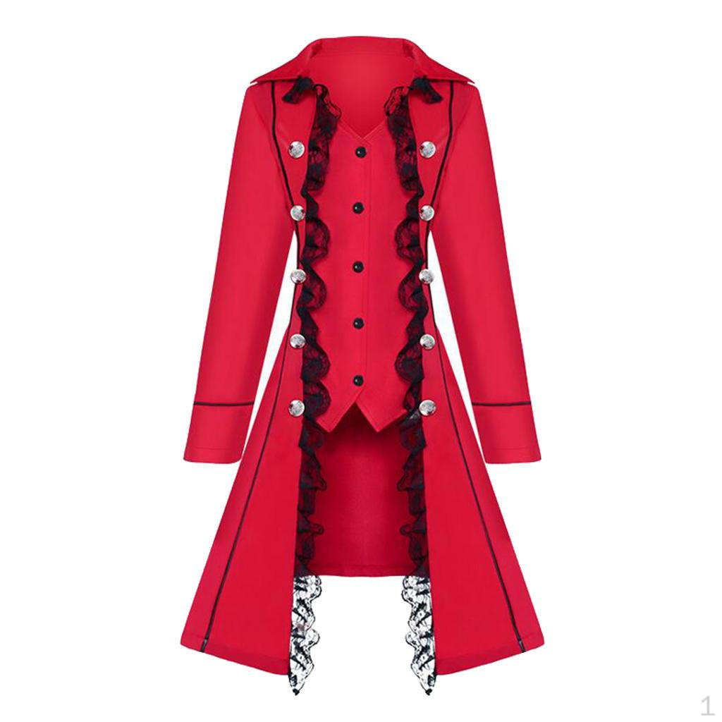 Punk mittelalterlicher langer Trench-Kostüm