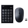 Sanwa Supply Wireless Keypad and Mouse Set, Quiet, USB A Connection, Black, NT-WL23SETBK