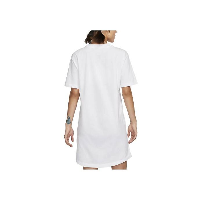New Nike Sportswear Essentials Series Short Sleeved Dresses Women's White DV7883-100