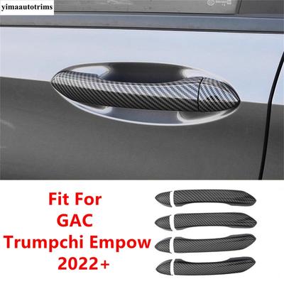 ABS Car Door Handles Cover Exterior Scratch Protective Trim Decor Carbon Fiber Accessories For GAC Trumpchi Empow - 2025