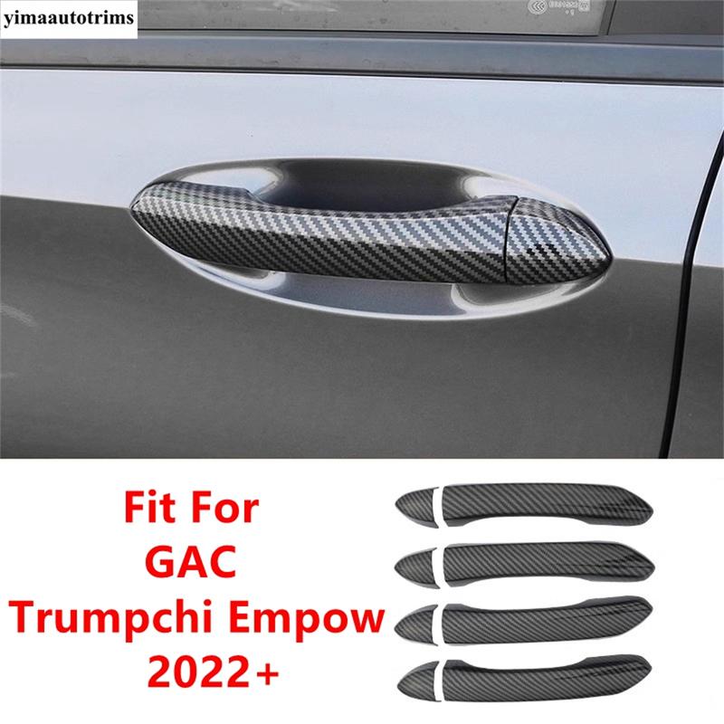 

ABS Car Door Handles Cover Exterior Scratch Protective Trim Decor Carbon Fiber Accessories For GAC Trumpchi Empow - 2025