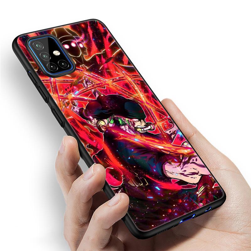 Anime Roronoa Zoro Case For Samsung Galaxy A12 A02S A22 A32 A52 A72 A71 A51 A41 A31 A21 A11 A50 A70 A10S A20S Black Soft Cover