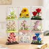 Dream Flower Box: Preserved Building Block Bouquet Set - Sunflower & Carnation. Ideal Toy for Children's Assembly.